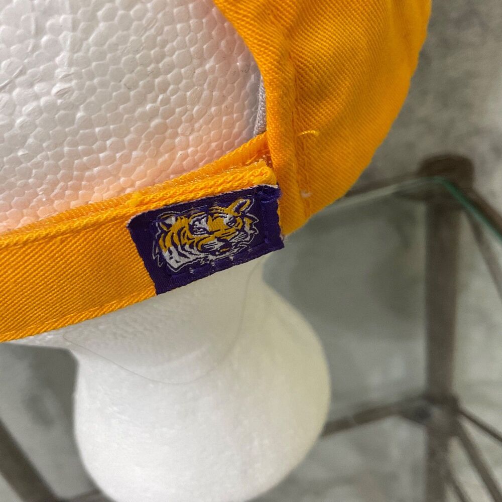 LSU Tigers Gold embroidered Adj. Baseball Cap Hat - Picture 5 of 8